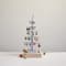 Hello Honey® 20" Silver Tinsel Tree with Glass Ornaments & Wood Base